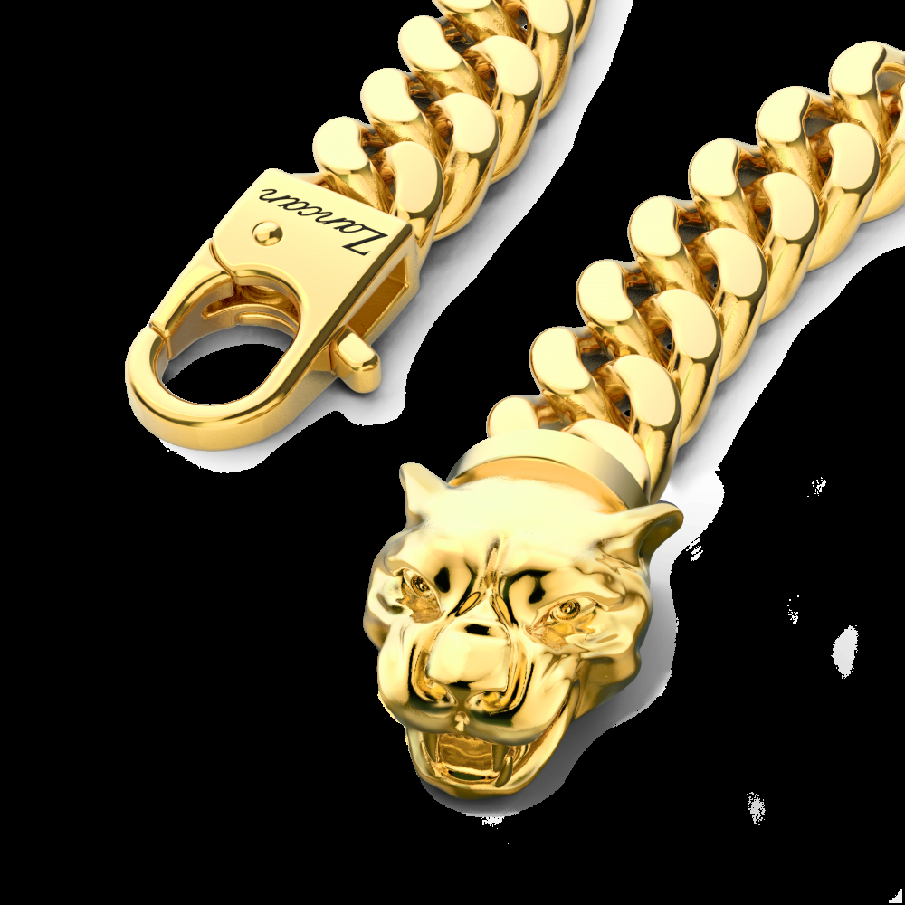 Zancan Bracciale a grumetta Zancan in argento con chiusura a testa di pantera Vendita Calda