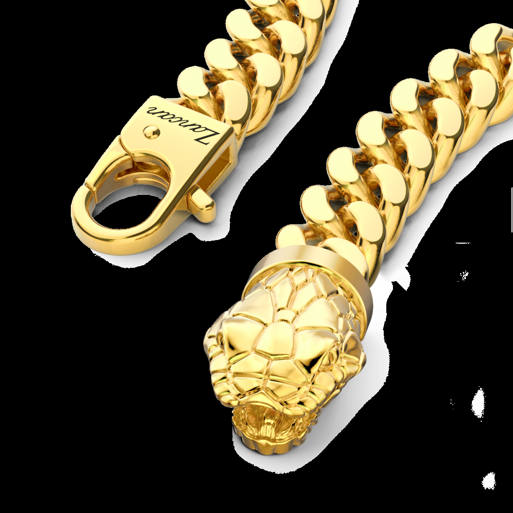 Zancan Bracciale-a grumetta-zancan-in-argento-con-chiusura-a-testa-di-serpente Vendite Flash