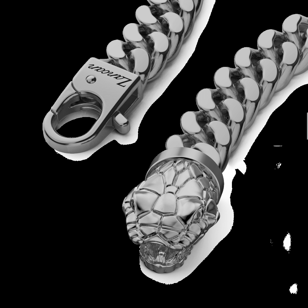 Zancan Bracciale a grumetta Zancan in argento con chiusura a testa di serpente Negozio
