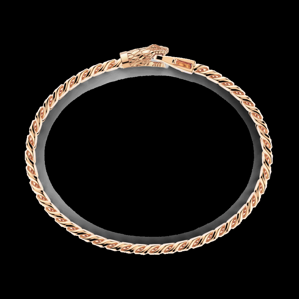 Zancan Bracciale a grumetta Zancan in argento con chiusura a testa di serpente In Saldo