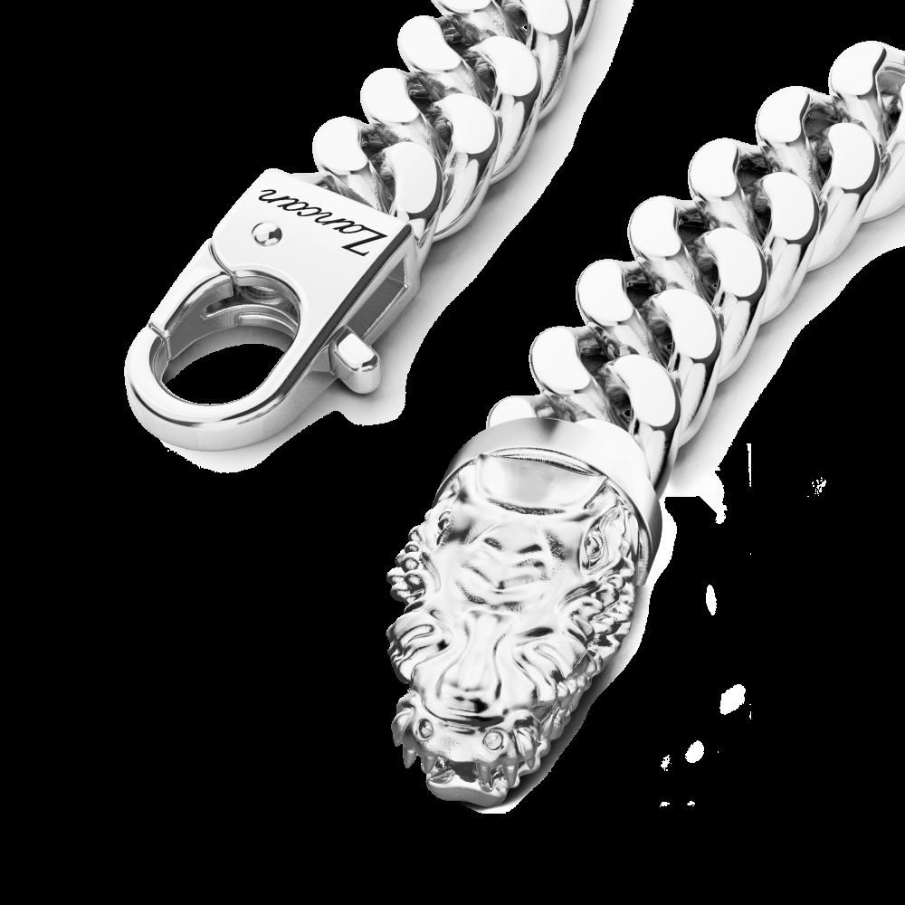 Zancan Bracciale a grumetta Zancan in argento con chiusura a testa di coccodrillo Nuova