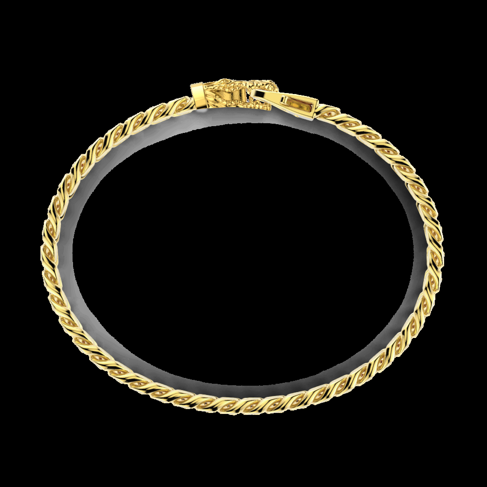 Zancan Bracciale a grumetta Zancan in argento con chiusura a testa di coccodrillo Moda