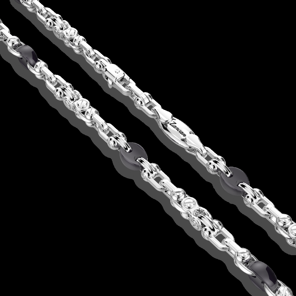 Zancan Collana Zancan solo maglia in argento e ceramica Rilascio limitato