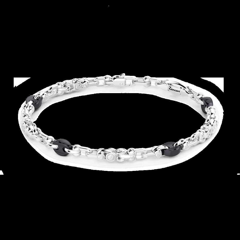 Zancan Bracciale Zancan solo maglia in argento e ceramica Latest stili