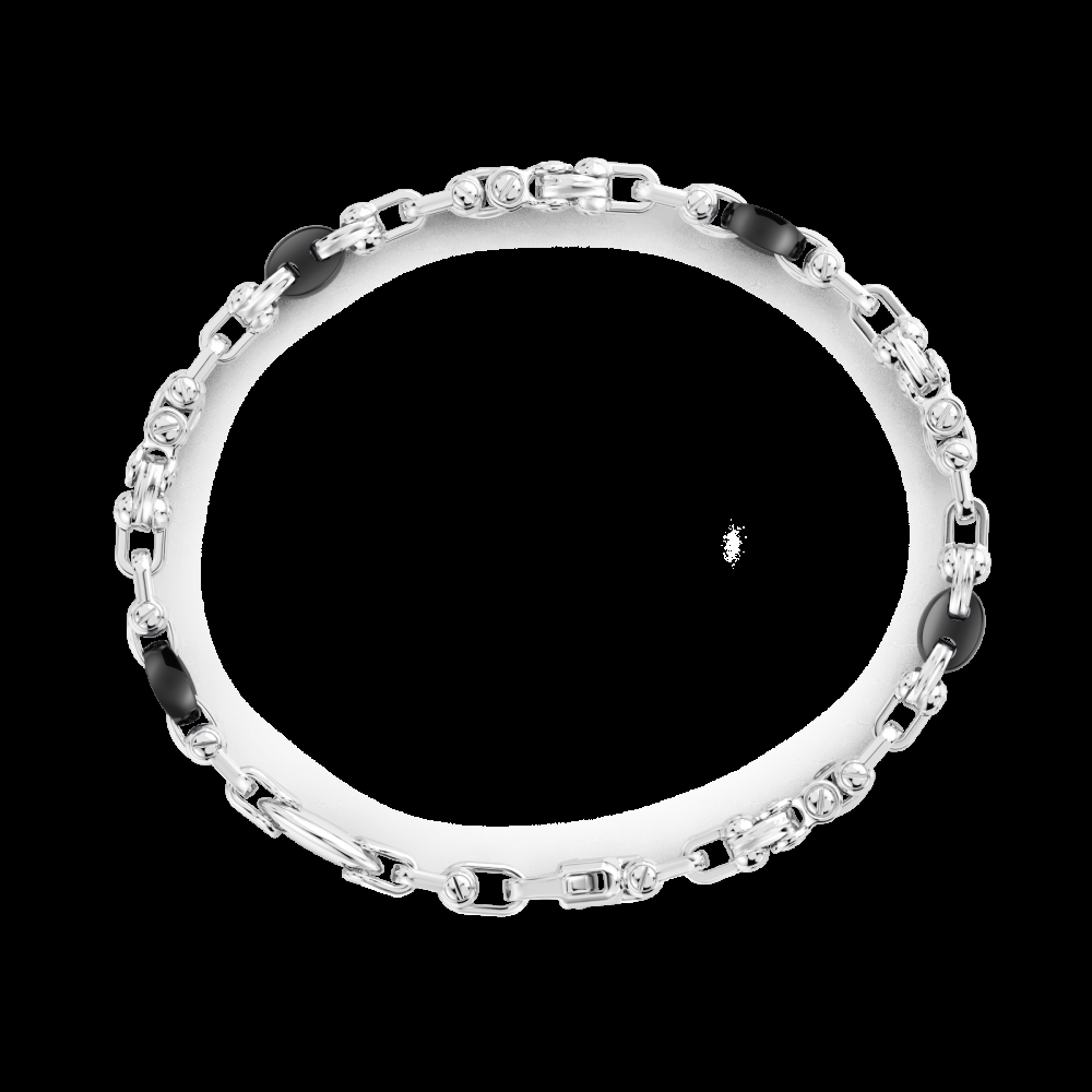 Zancan Bracciale Zancan solo maglia in argento e ceramica Latest stili
