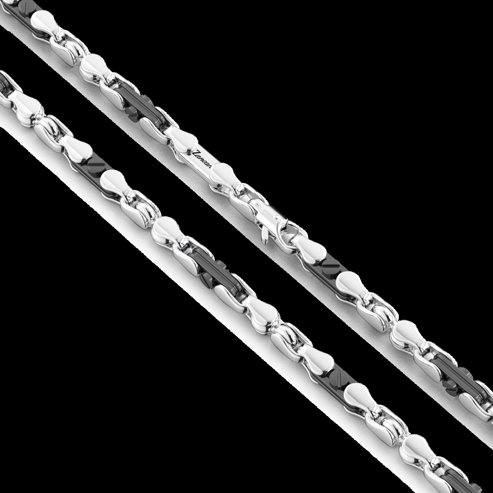 Zancan Collana Zancan solo maglia in argento e ceramica Fino al 50% di sconto