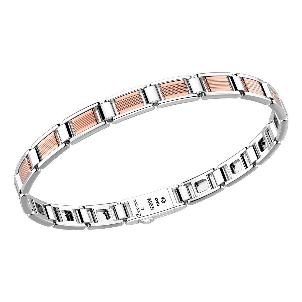 Zancan Bracciale solo maglia Zancan in oro rosa 18k ed argento