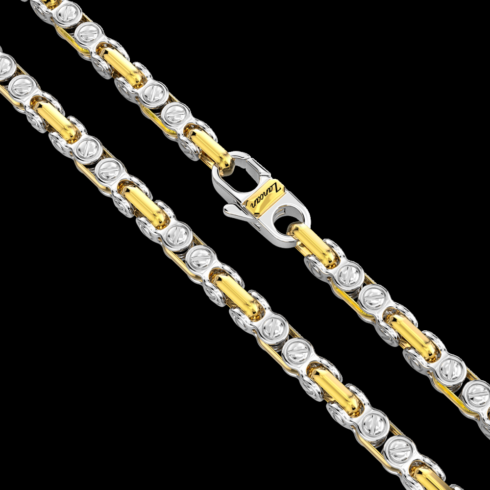 Zancan Collana da uomo Zancan a catena in argento e oro 18k Officina