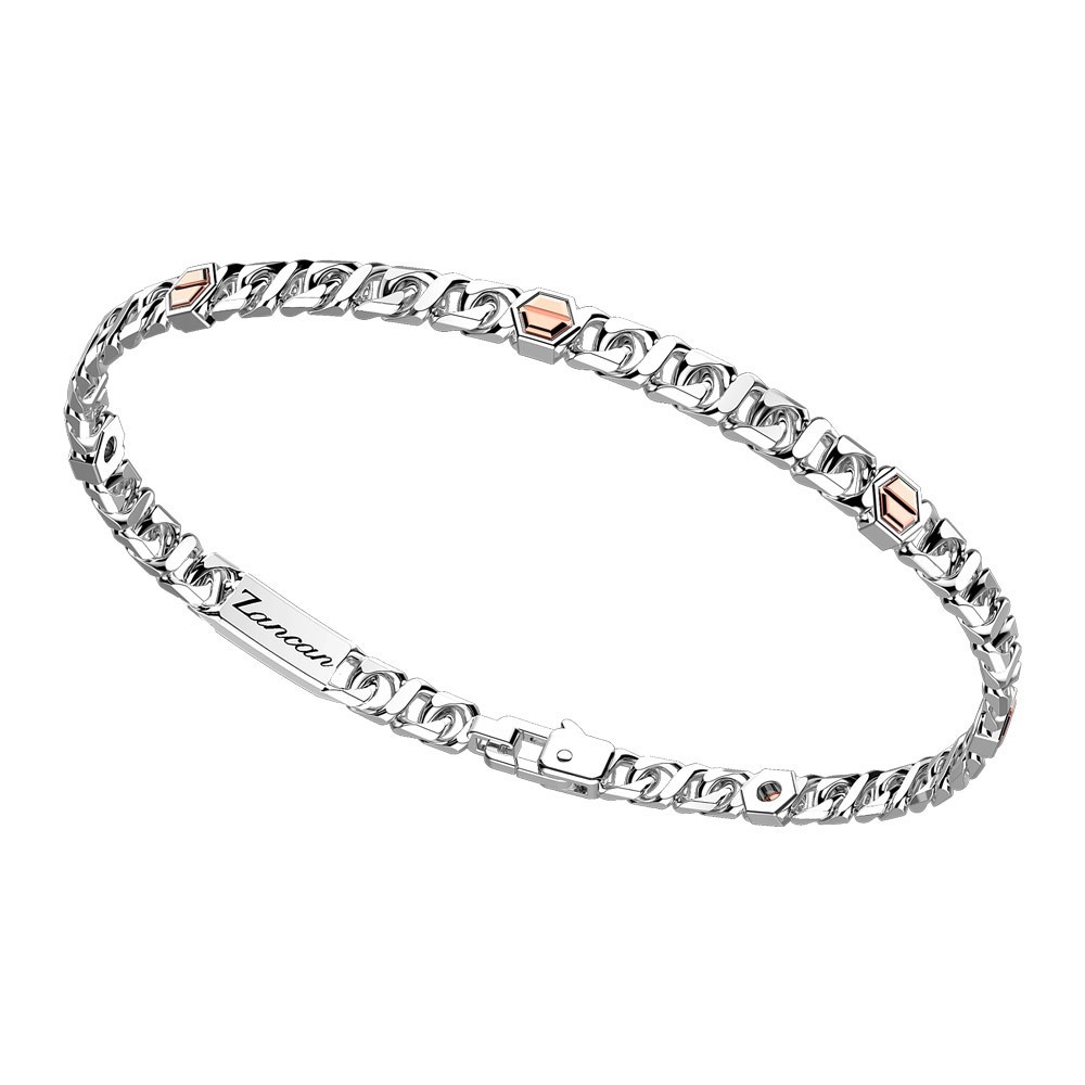 Zancan Bracciale a grumetta Zancan in argento con viti in oro rosa 2025